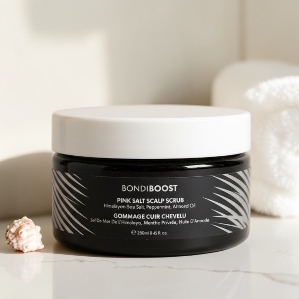 BondiBoost Pink Salt Scalp Scrub Healthy Haircare Exfoliation NWT Beauty 250ml